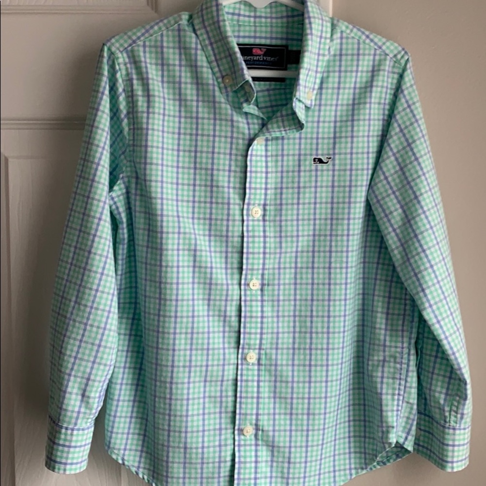 Boy’s Vineyard Vines Performance Plaid Button Down